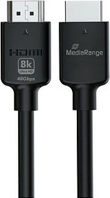 Kabllo HDMI MediaRange MRCS220, 2m, HDMI 2.1 Ultra High Speed 48Gbps, 8K/144Hz, e zezë