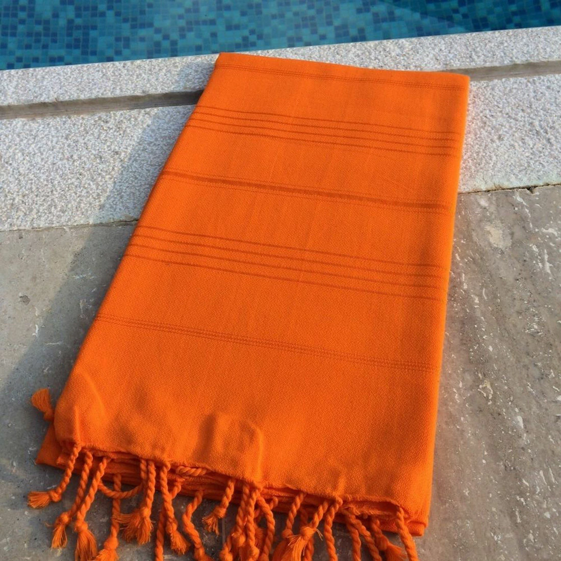Peshqir plazhi Fouta, ngjyrë portokalli, Mijölnir Sultan, 95x175cm