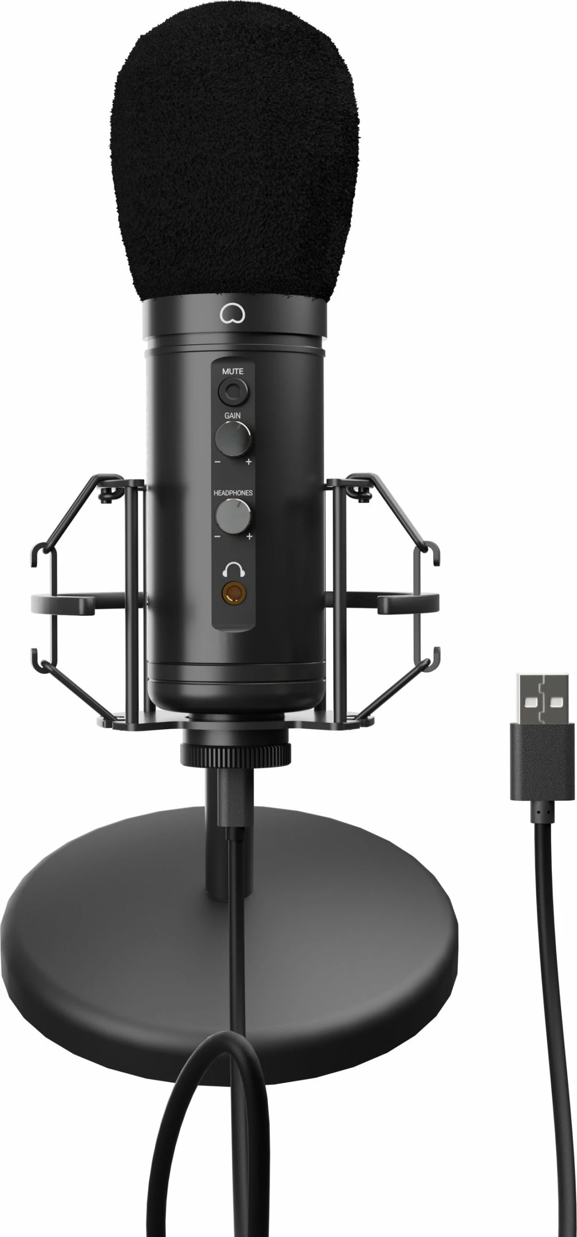 Mikrofon GENESIS Radium 600 G2 NGM-2091, kondensator kardioid, USB-C/3.5 mm, me mini-stand dhe shock mount, i zi