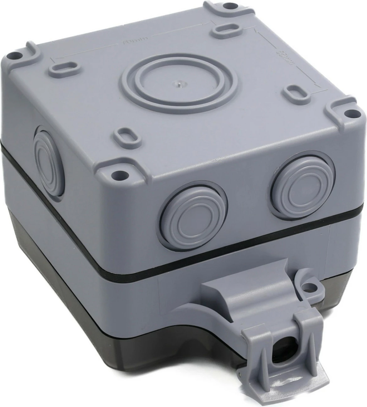 Kuti montimi EQUIP 1-Port Keystone, IP66, gri