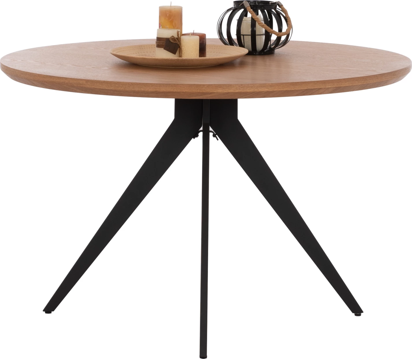 Tavolinë e rrumbullakët për ngrënie, MDF, ngjyrë arre, FH9307.01, Φ120x75H