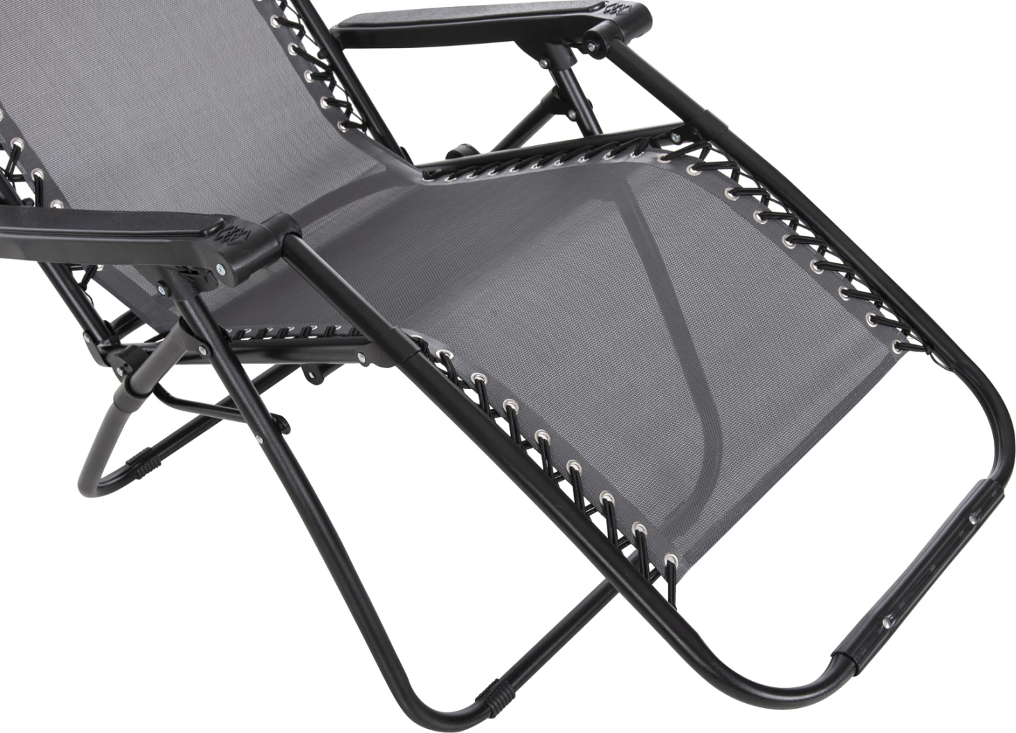 Karrige relaks COMPANION HM5095.11, metal i zi + textilene gri, 67x145x110H cm