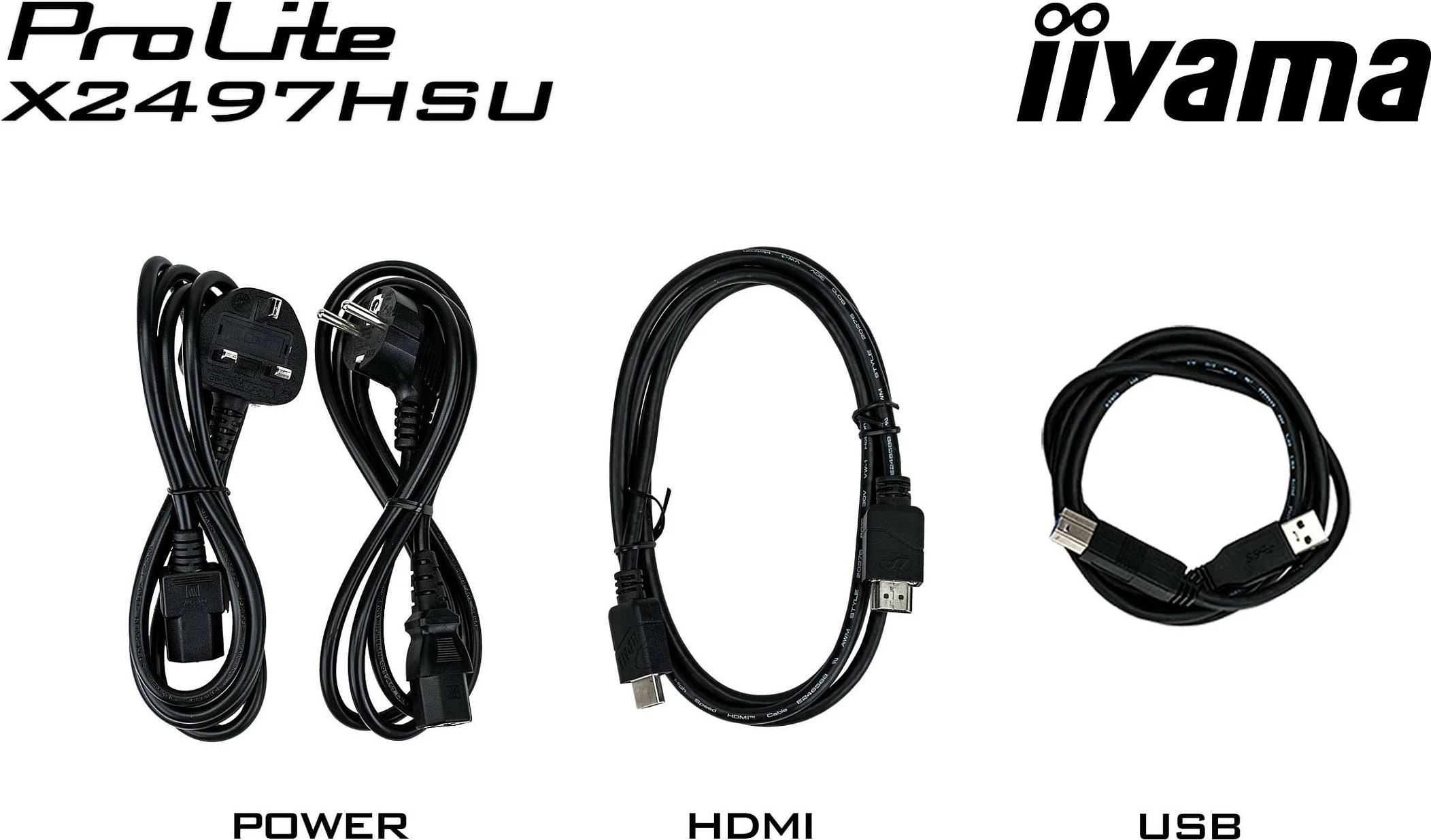 Monitor iiyama ProLite X2497HSU-B1, 24" IPS, FHD 120Hz, 4ms, HDMI/DP, USB Hub, i zi