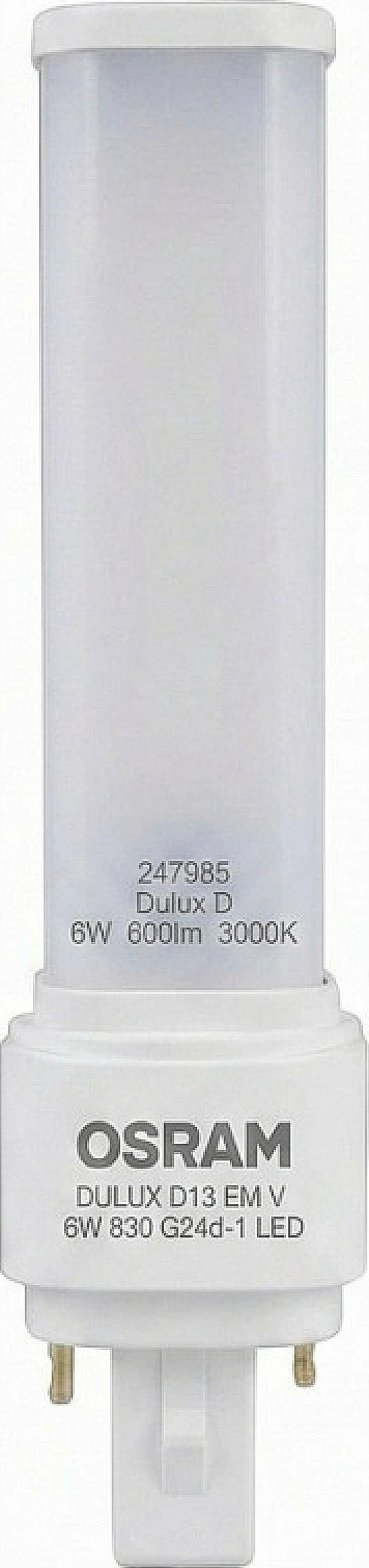 Llambë LED OSRAM DULUX D13 EM V, 6W, 600 lm, 3000K, G24d-1, dritë e ngrohtë