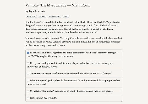 Vampire: The Masquerade - Night Road EN Global