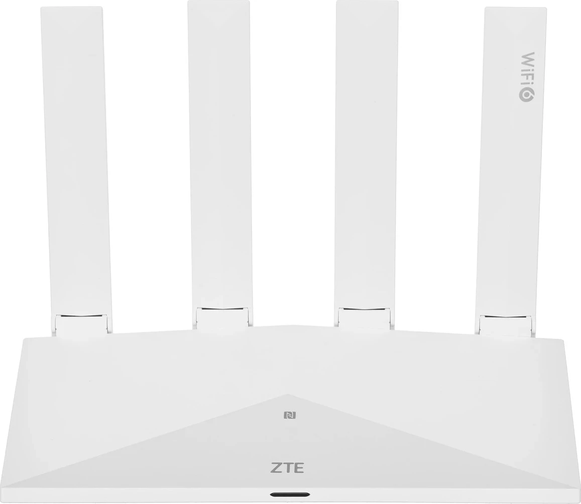 Router Wi-Fi 6 ZTE T3000, i bardhë