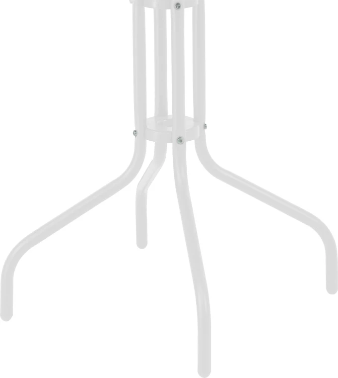 Tavolinë me karrige për terasë, ngjyrë bardhë, Φ60x70cm