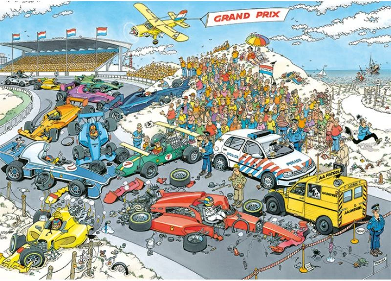 Puzzle 1000 copë, Jumbo, Jan van Haasteren Formula 1 The Start, (19093)