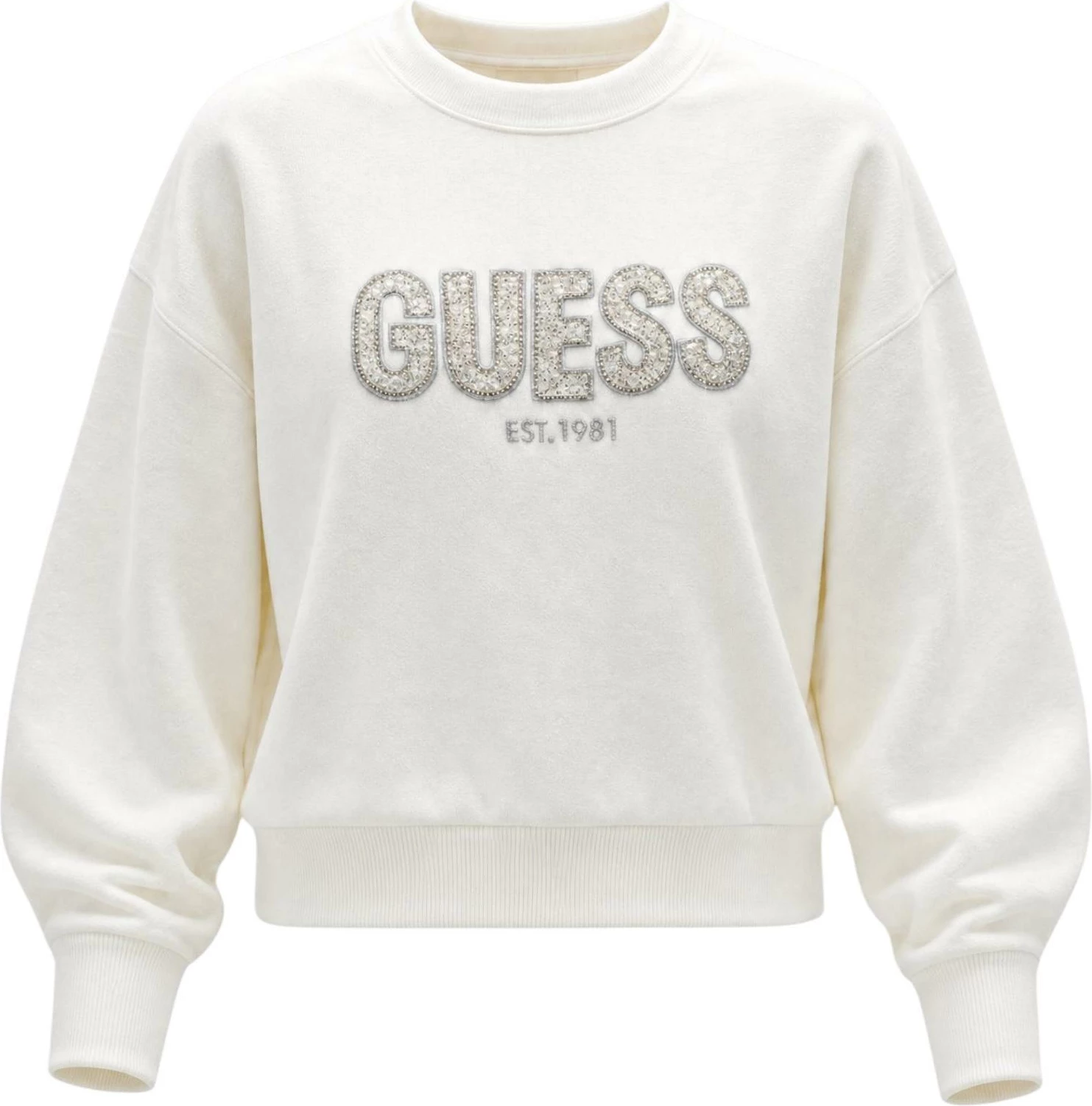 Duks për femra Guess Madeline Logo W6YR30 Z0978, i bardhë [Madhësia: M]