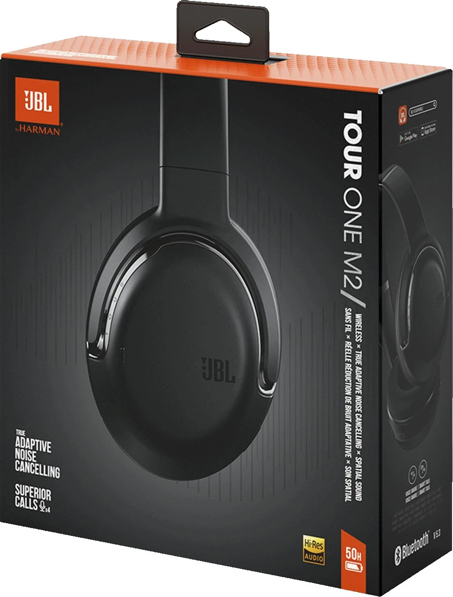 Kufje JBL Tour One M2, ANC adaptiv, Hi-Res, deri 50 orë, të zeza