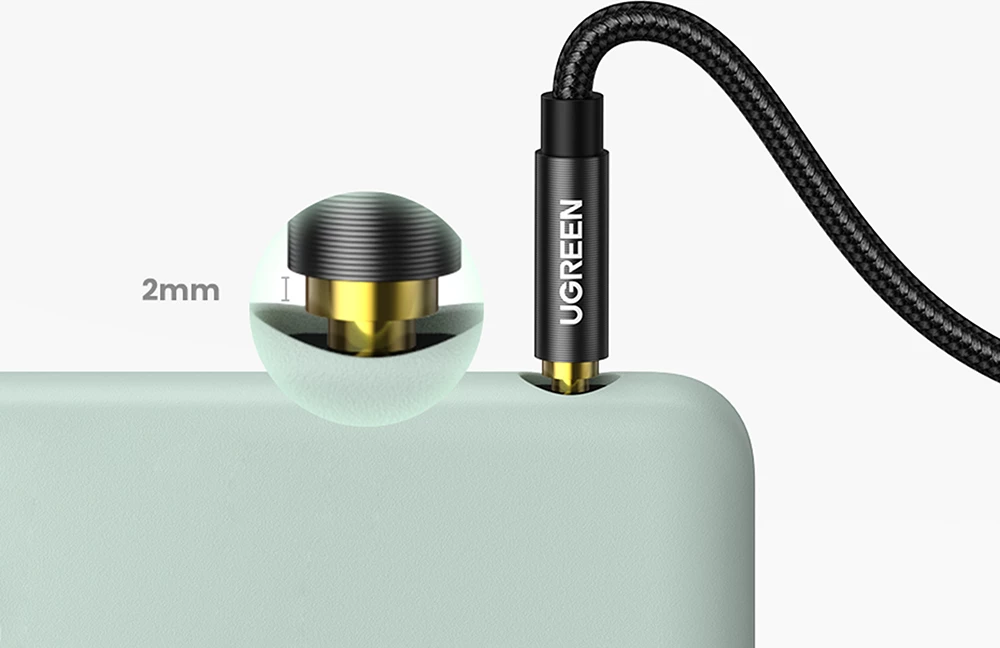 Kabllo audio AUX Ugreen AV112, 2m, mini jack 3.5mm, e zezë