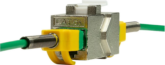 Keystone coupler LogiLink EconLine Cat.6A STP, 2xRJ45, metalik