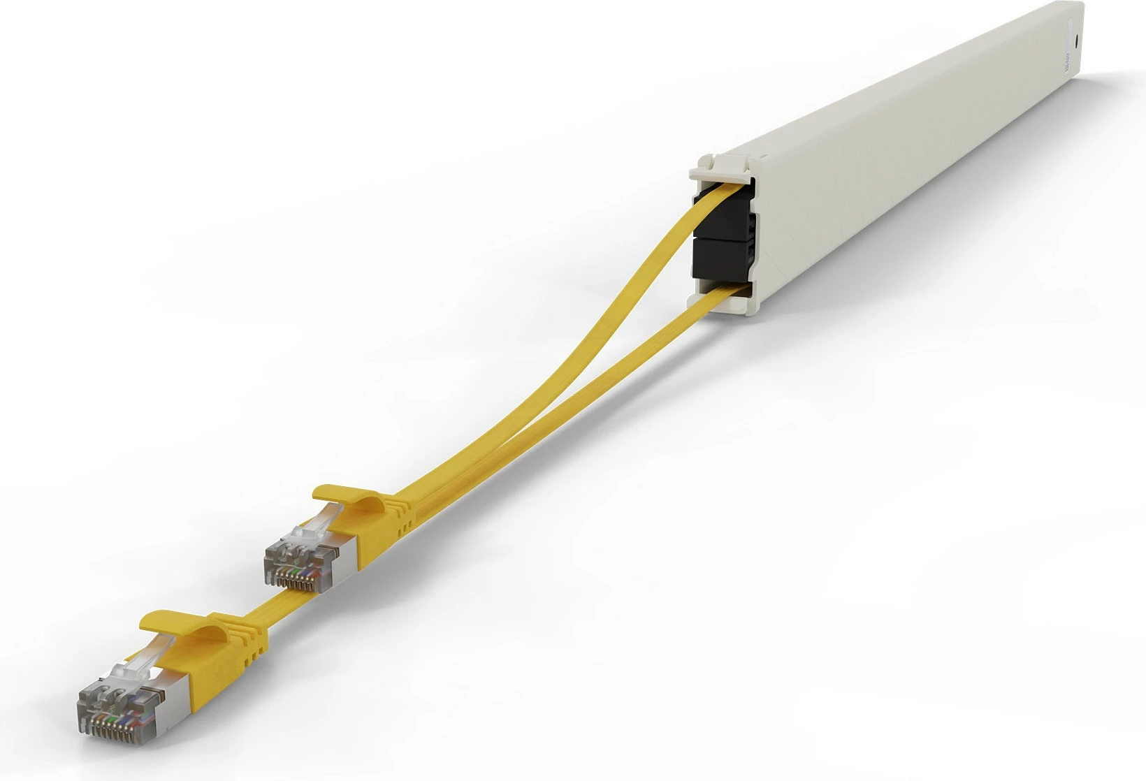 Kasetë kabllo rrjeti PATCHBOX .one 46RU Cat6a 2.5m STP RJ-45, e verdhë