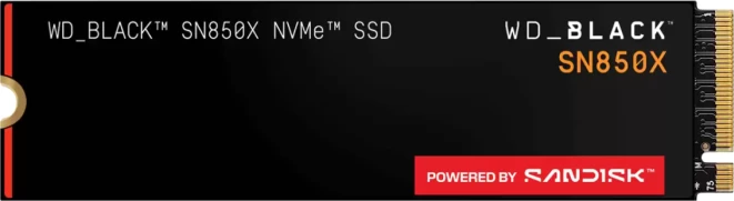 SSD disk SanDisk WD Black SN850X WDS100T2X0E 1TB M.2 2280 PCIe 4.0 NVMe, e zezë