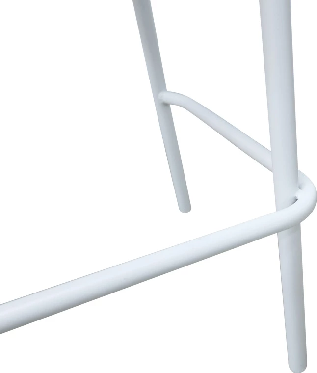 Karrige për bar Zuki alumini, e bardhë, e grumbullueshme, me jastëk, 55x54x109cm