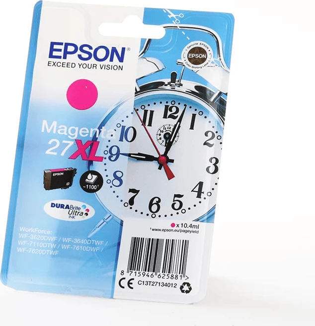 Kartrixh boje, Epson, 27XL C13T27134012, 10.4 ml, rendiment 1100 faqe, Magenta