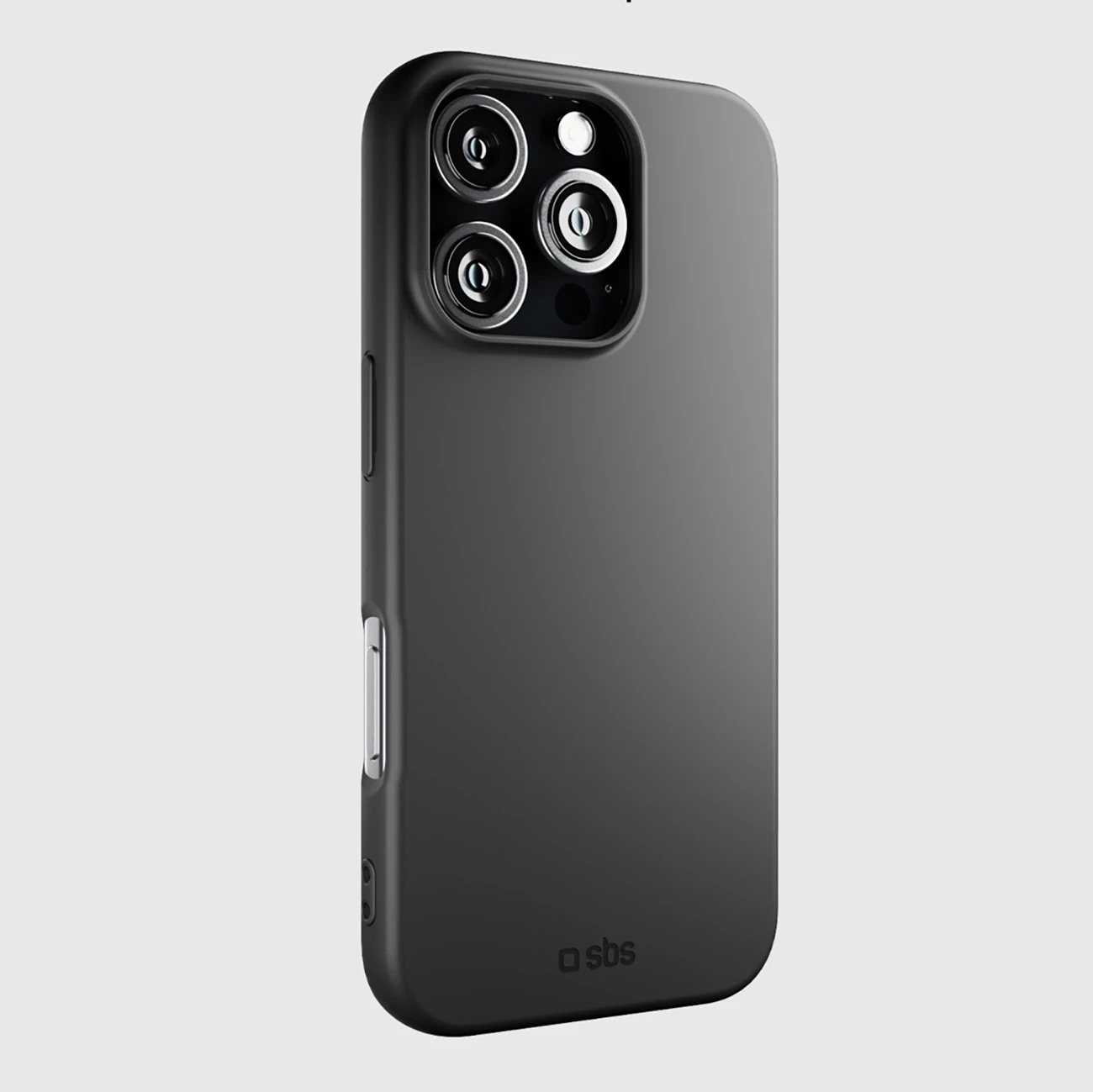 Mbështjellës SBS Instinct për iPhone 16 Pro, TPU me mikroﬁbër, i zi