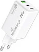 Adapter karikimi MediaRange GaN 65W, 2x USB-C + USB-A, Quick Charge 3.0, i bardhë