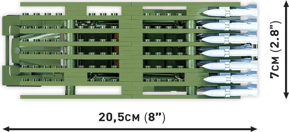 Set blloqe ndërtimi Cobi BM-13 Katyusha (ZIS-6), 440 pjesë, 1:35, Jeshile