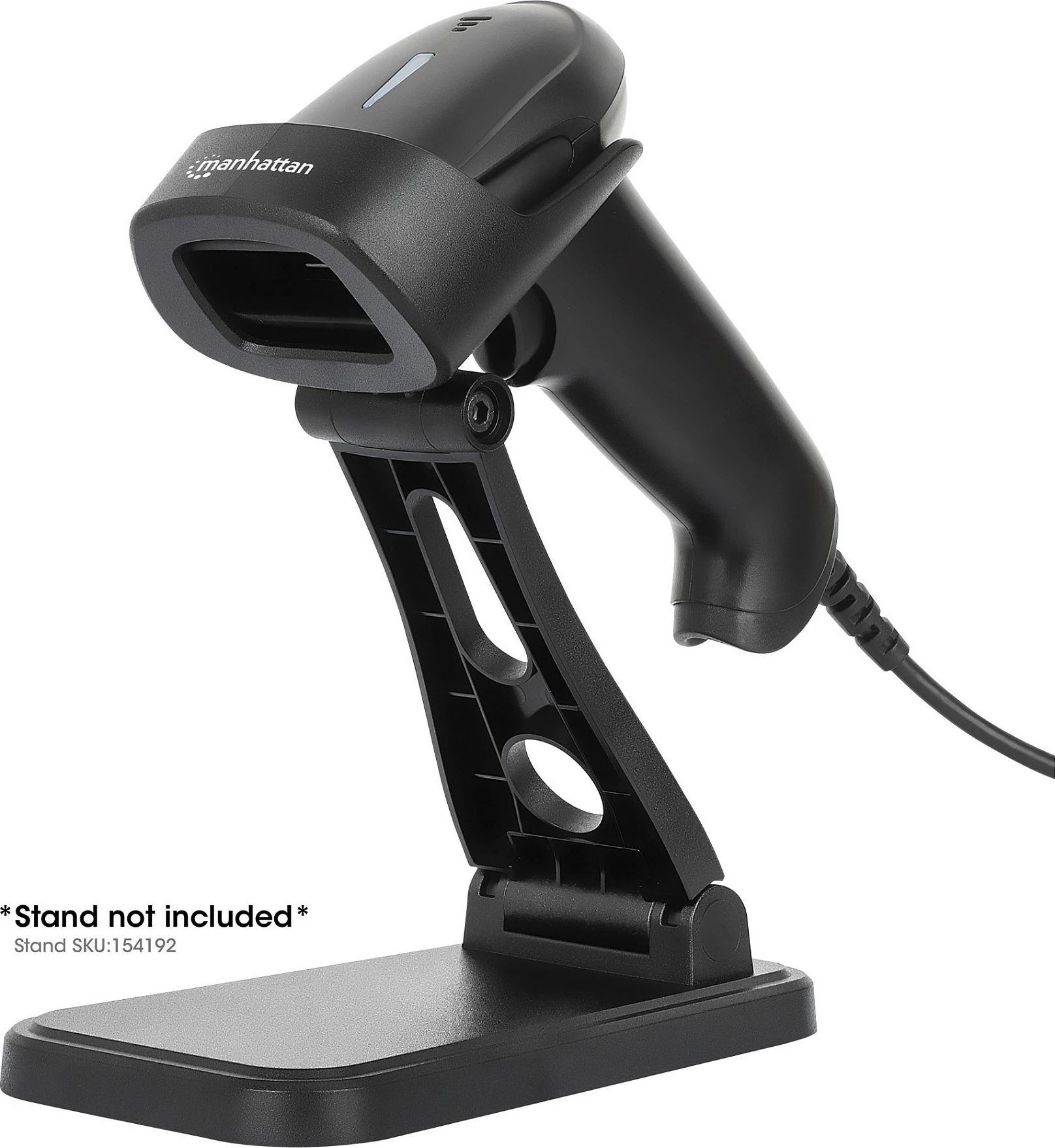 Skaner barkodi MANHATTAN 2D LED, USB, kabllo 1.4 m, i zi