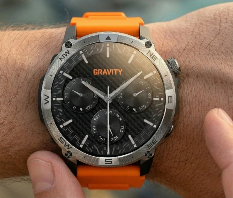 Smartwatch Gravity GT46-4, rrip i zi + byzylyk