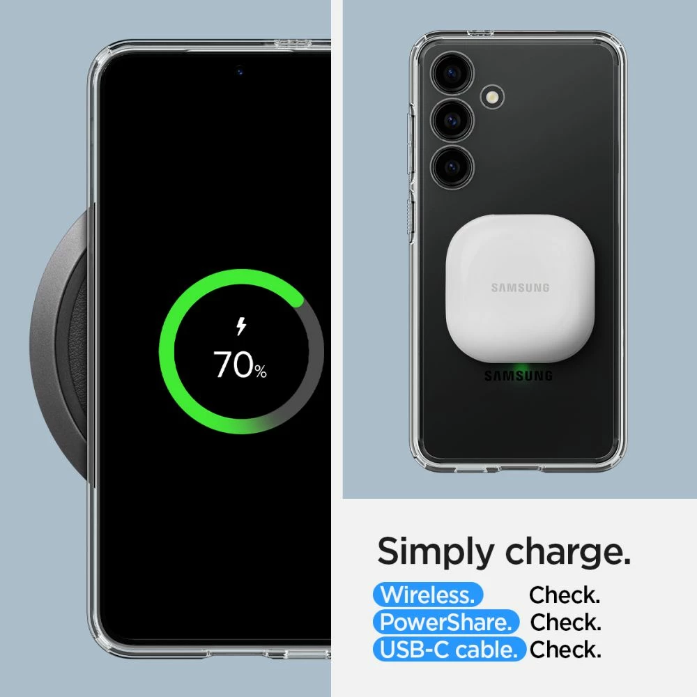 Mbështjellës Spigen Ultra Hybrid për Samsung Galaxy S24, Transparent