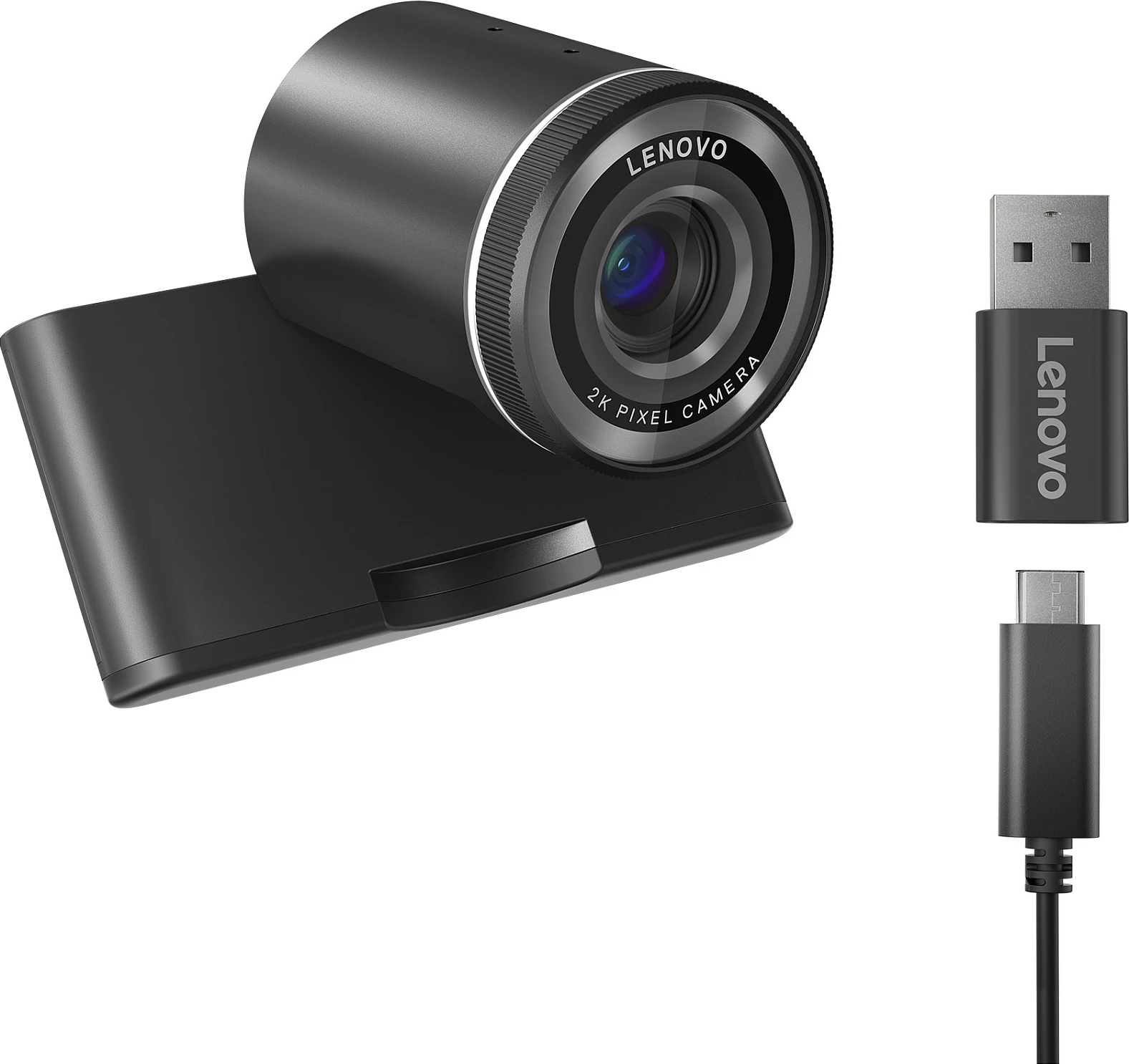 Webcam Lenovo QHD 2K, USB-C, Auto Focus, HDR, FOV i rregullueshëm, e zezë