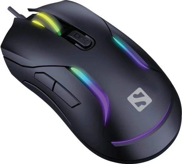 Maus gaming Sandberg LightFlow 6D 640-27, 6 butona, DPI 3600, me kabllo USB 1.5 m, RGB, i zi