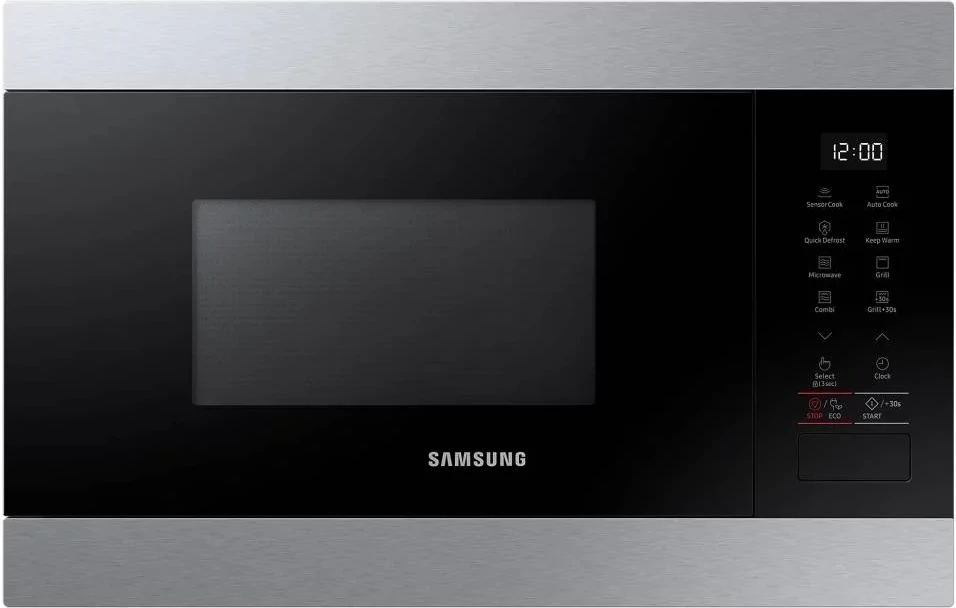 Furrë me mikrovalë e inkorporueshme, Samsung, MG22M8274AT/E2, 22L, grill, 850W, kontroll me prekje, e zezë/inoks