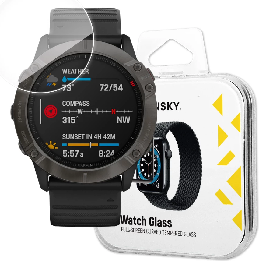 Xham mbrojtës hibrid për Garmin Fenix 6X Wozinsky, transparent
