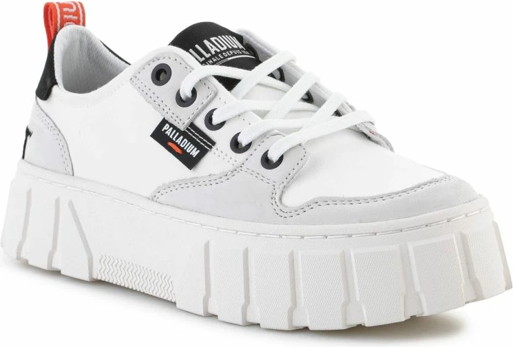 Këpucë për femra Palladium Pallatower Lo W, të bardha dhe gri