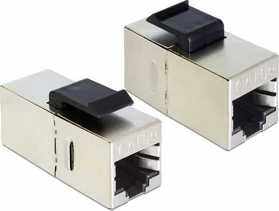 Modul Keystone DeLOCK RJ45-RJ45 Cat5e S/UTP, paketim 25 copë, gri