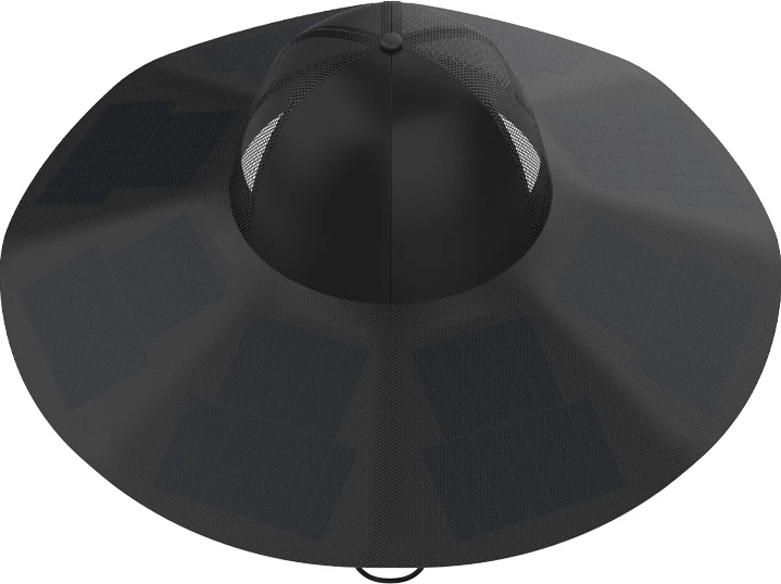 Kapelë EcoFlow Power Hat, M-L, me panele diellore, e zezë