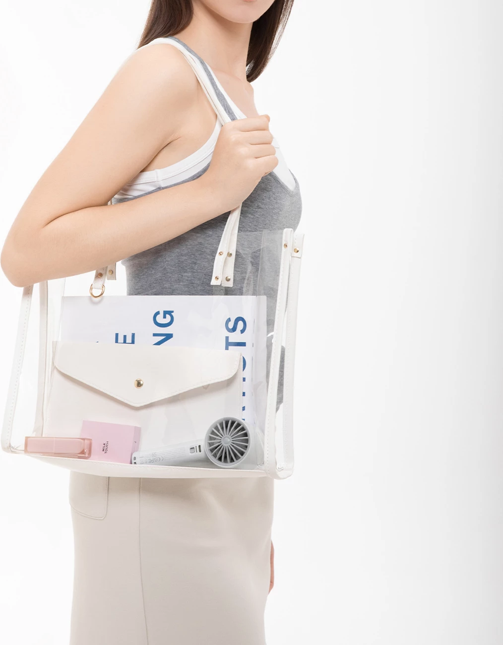 Ventilator dore Jisulife Handheld Fan 10 4000mAh USB-C, gri, set (kabllo USB-C, litar, udhëzime)