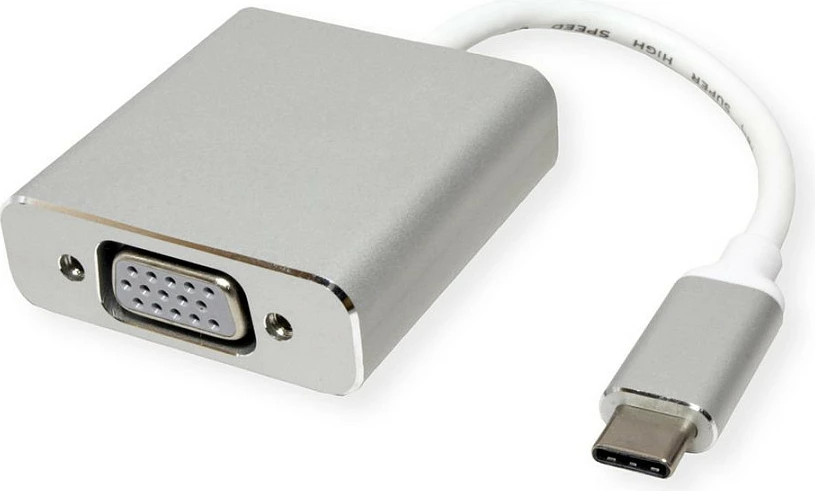 Adapter USB-C në VGA ROLINE 12033203, 1080p 60Hz, argjendtë