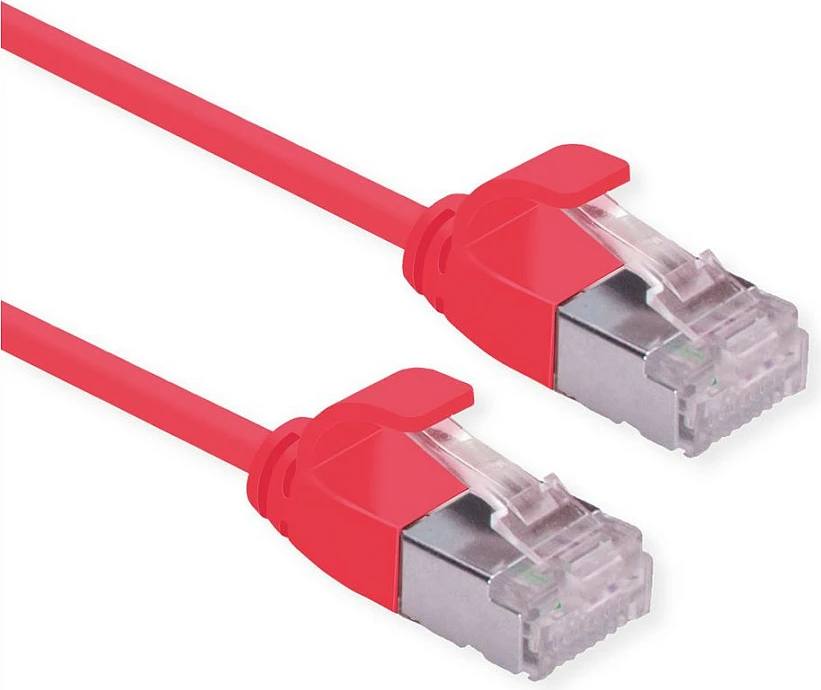 Kabllo rrjeti ROLINE GREEN 21.44.3314, Cat6a, 1.5m, RJ-45, U/FTP (STP), e kuqe