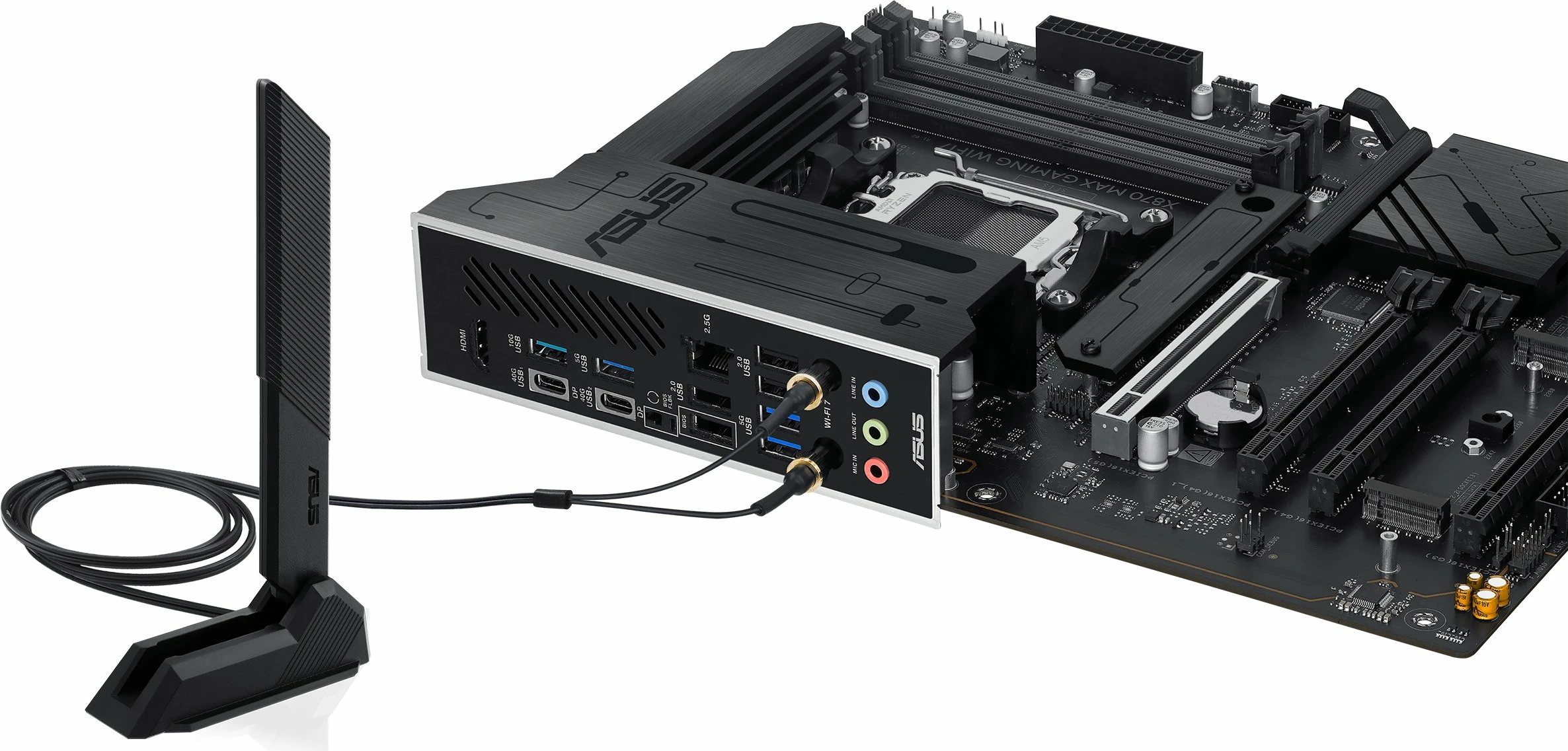 Pllakë amë Asus X870 MAX GAMING WIFI7 ATX, DDR5 256GB, WiFi 7, Bluetooth