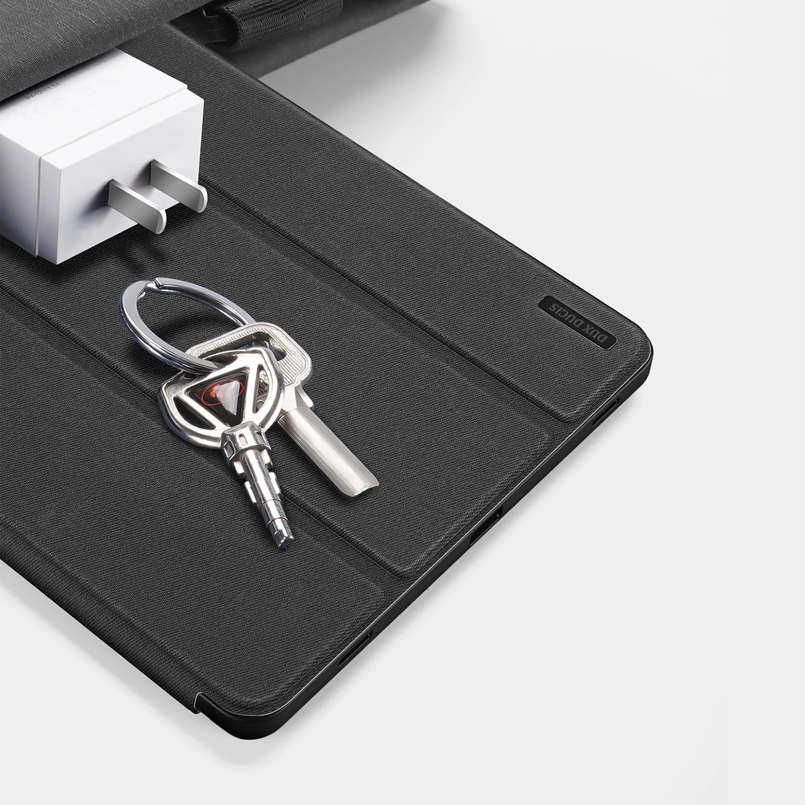 Mbështjellës tabletë Dux Ducis Domo për Samsung Galaxy Tab S9 FE, i zi