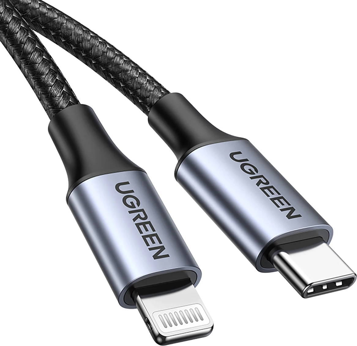 Kabllo Ugreen US304 60759, Lightning në USB-C, 1m, Gri