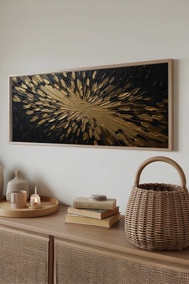 Pikturë dekorative me kornizë, Wallity, Artsmdfyty20-3370, shumëngjyrëshe, 33x70cm