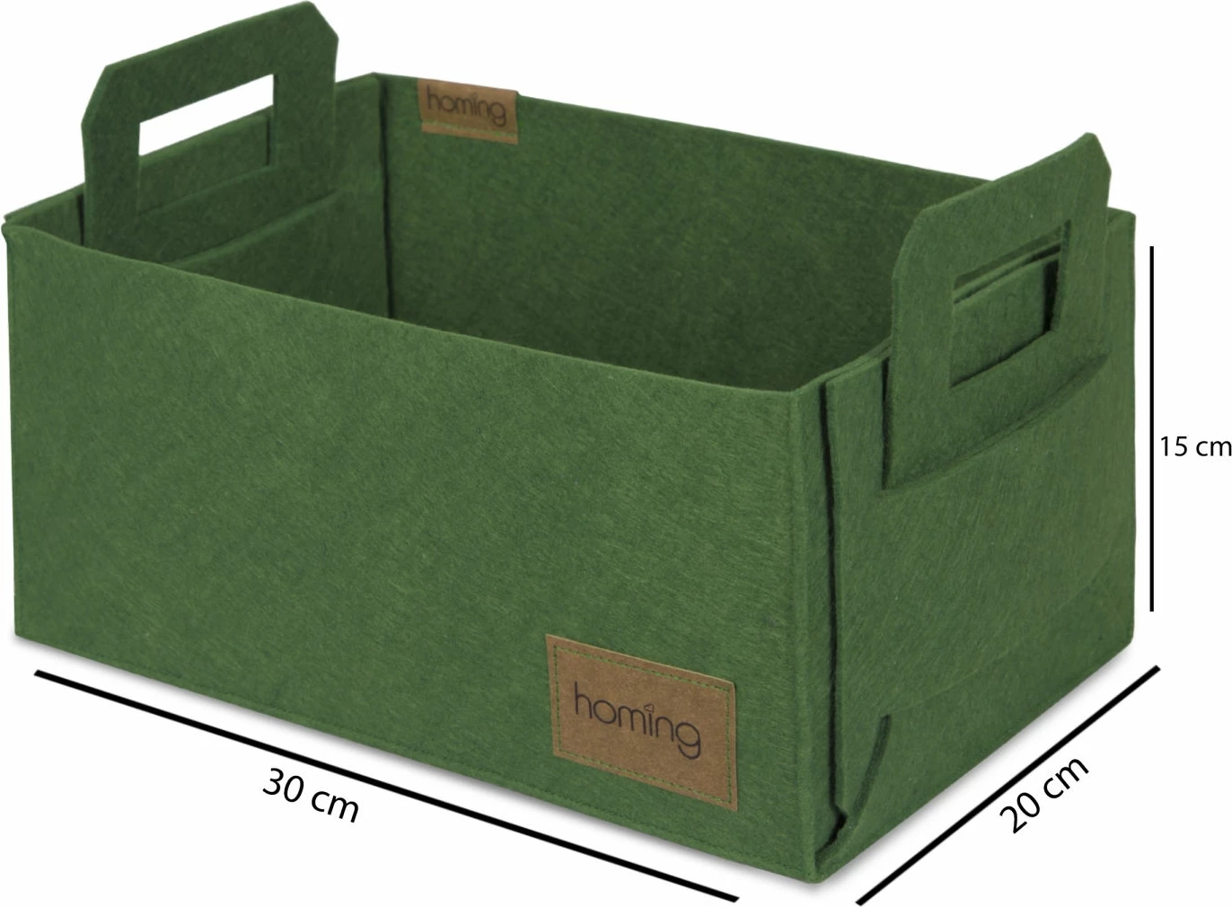 Organizues tavoline prej fletit, ngjyrë e gjelbër, Aberto Design, HMY-6260, 30x20x15cm