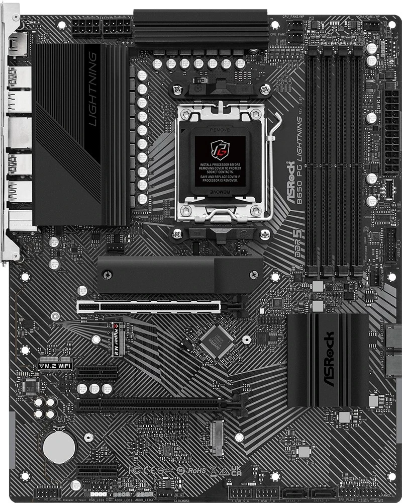 Pllakë amë Asrock B650, PG Lightning, AMD B650 Socket, AM5 ATX