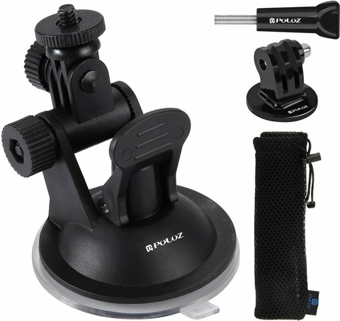 Mbajtës xhami për kamera sportive Puluz PU51, për Osmo Action 5 Pro, Insta360 X5, argjendtë