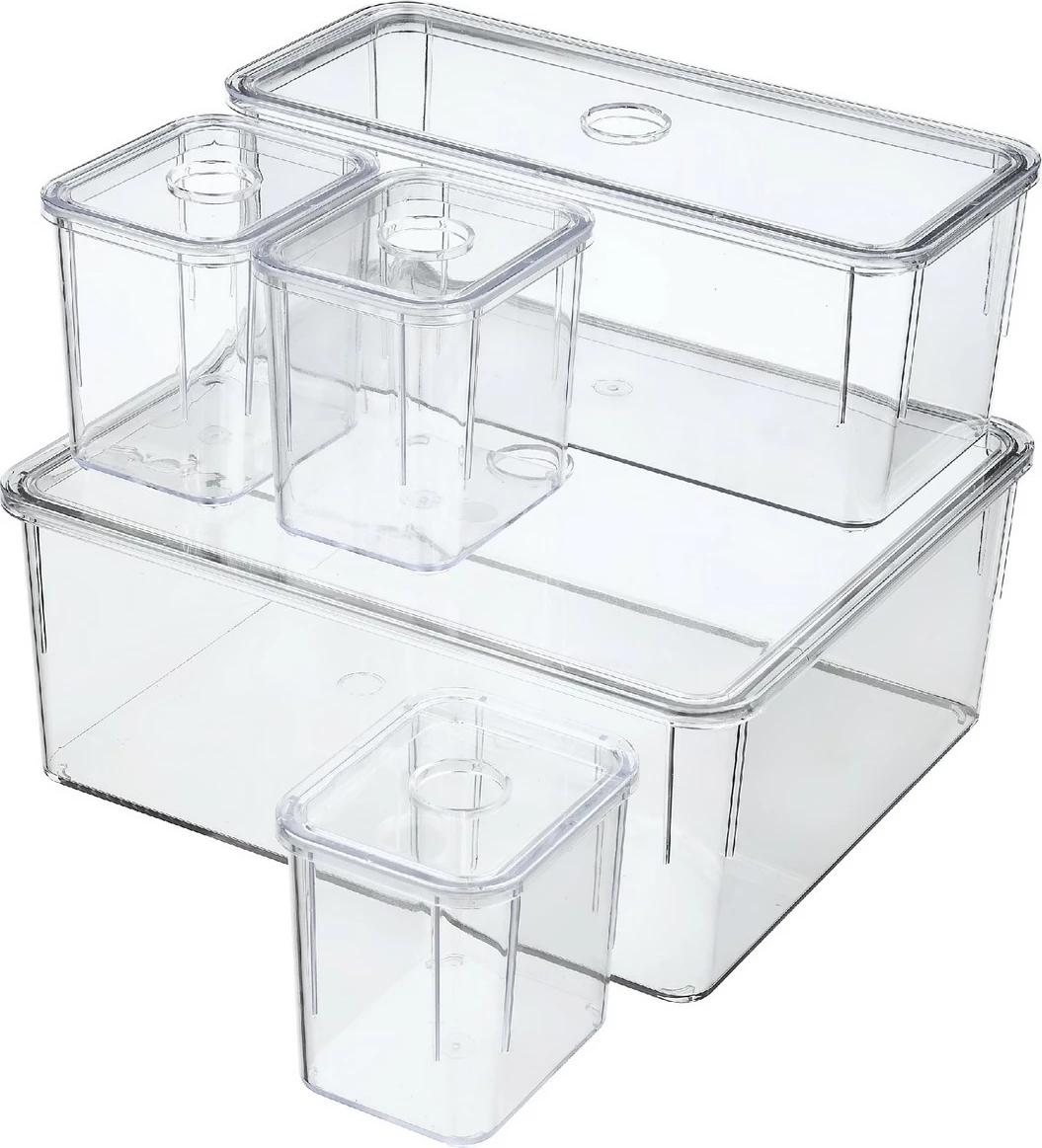 Set kuti për organizim (5 copë), Hermia, transparent