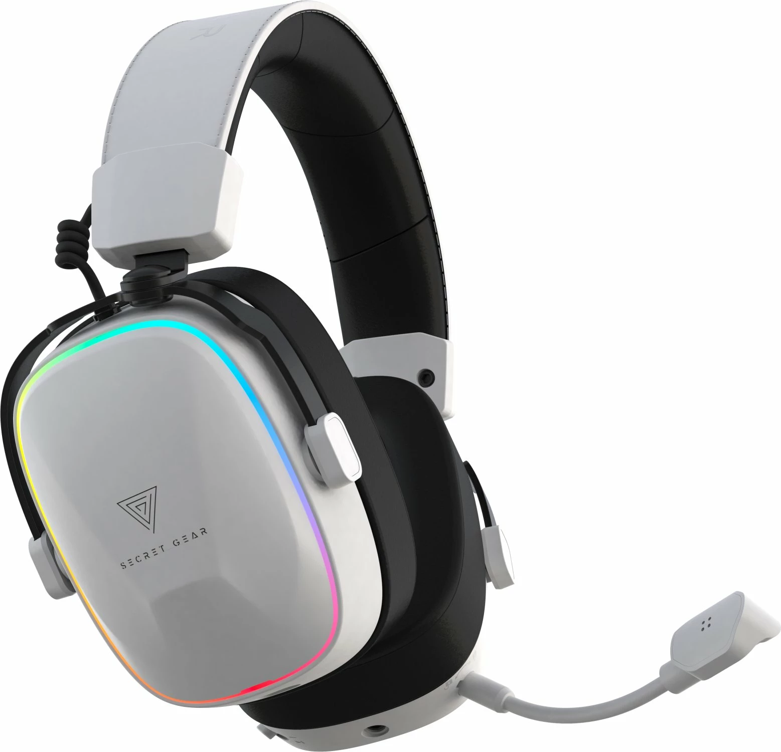 Kufje gaming Secret Gear SX2 7.1 wireless RGB, të bardha