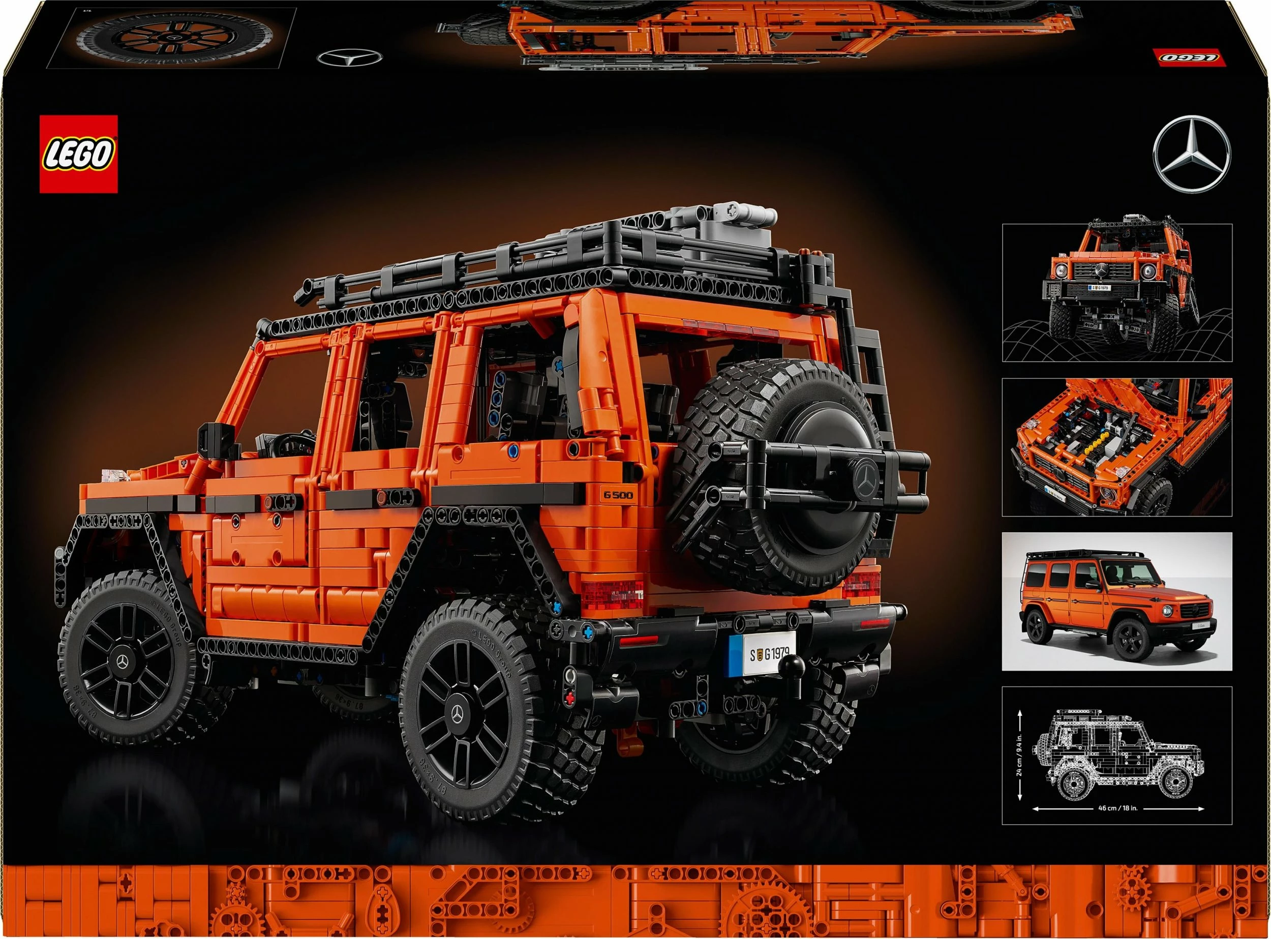 Set ndërtimi LEGO Technic Mercedes-Benz G 500 PROFESSIONAL Line 42177, 2891 copë, portokalli