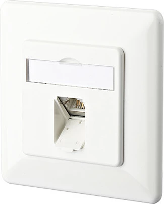 Prizë rrjeti METZ CONNECT E-DAT Cat.6A, 1x RJ-45, e bardhë