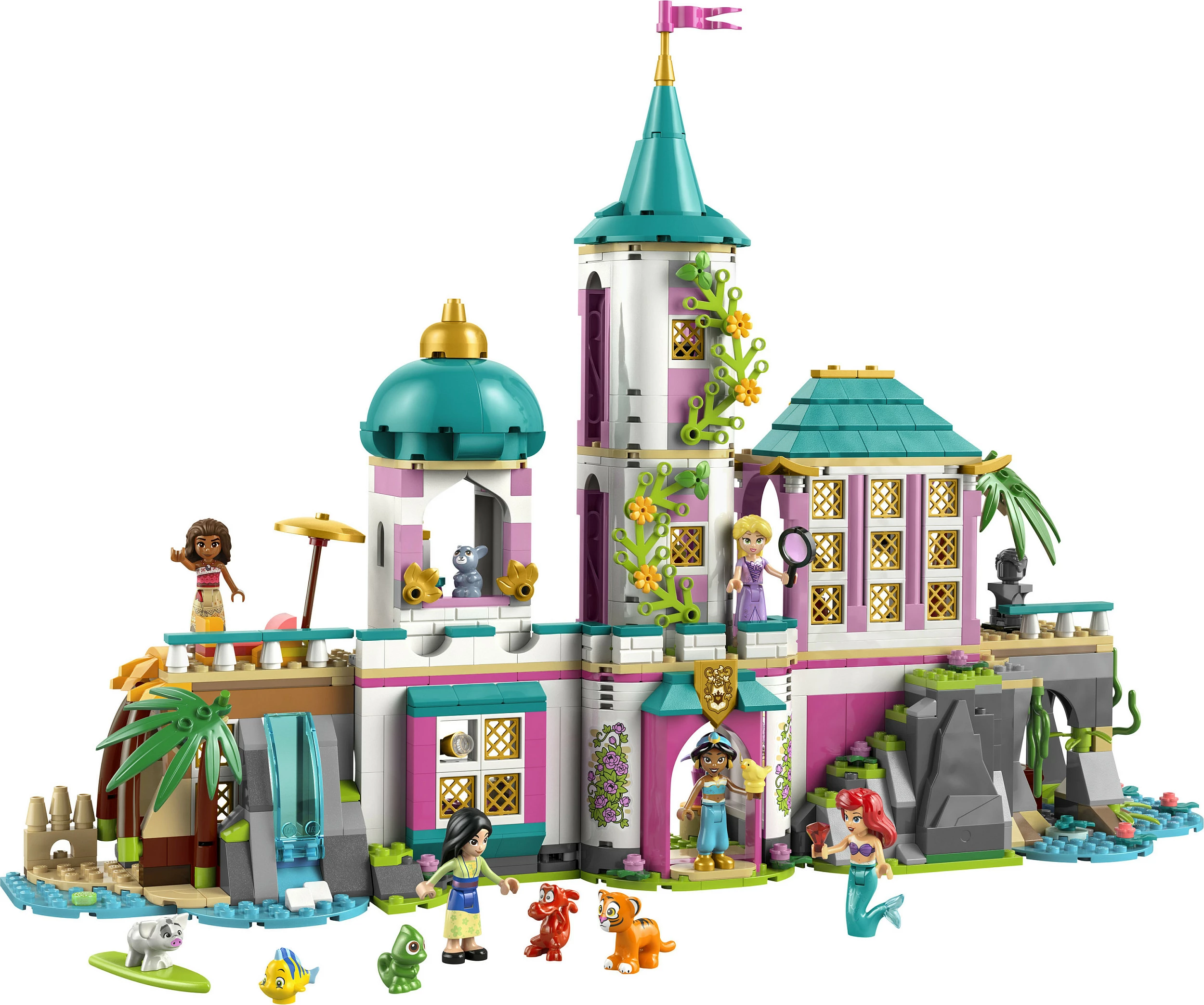 Set ndërtimi LEGO Disney Princess 43267 Princess Castle & Royal Pets, 787 copë, shumëngjyrësh