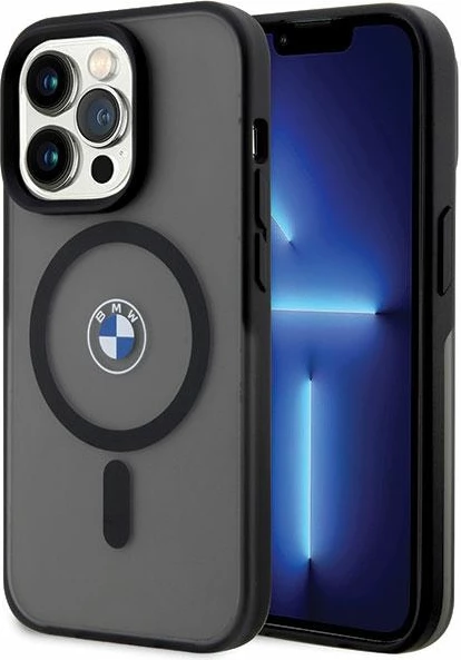 Mbështjellës BMW BMHMP14XDSLK për iPhone 14 Pro Max 6.7", hardcase, MagSafe, zi