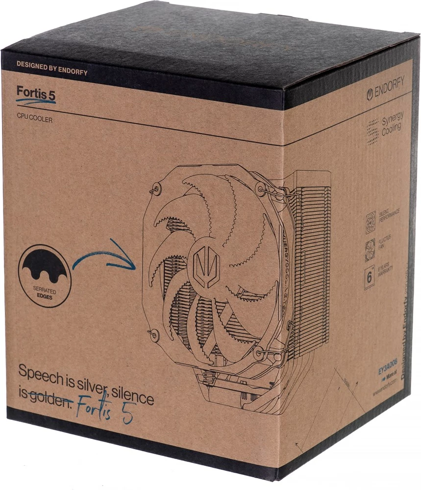 Ftohës për procesor ENDORFY Fortis 5, 14 cm, i zi / hiri